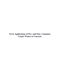 and Post- Consumer Carpet Wastes in Concrete