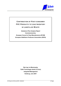 contribution of post-consumer pvc products to lead