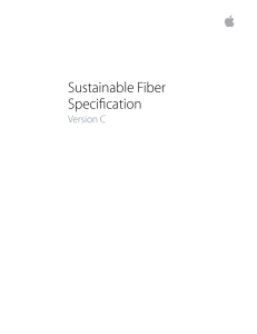 Sustainable Fiber Specification
