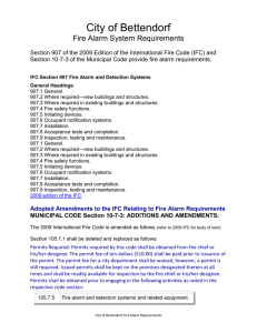 Fire Alarm System Requirements