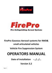 System Manual - FirePro Aerosol Systems