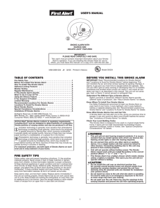 The First Alert Escape Light® Smoke Alarm Instructions