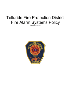 fire alarm systems concept - Telluride Fire Protection District