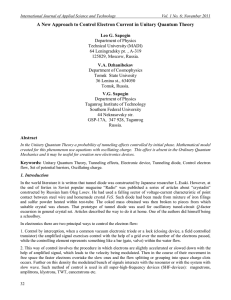 A New Approach to Control Electron Current in Unitary Quantum