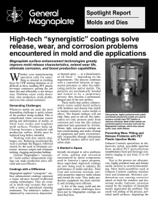 High-tech “synergistic” coatings solve release, wear, and corrosion