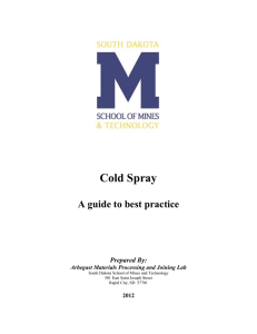 Cold Spray - South Dakota School of Mines and Technology