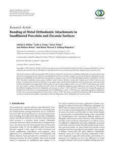 Research article Bonding of Metal Orthodontic Attachments to