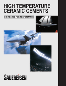high temperature ceramic cements