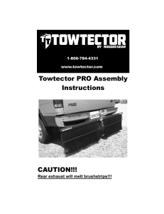 CAUTION!!! Towtector PRO Assembly Instructions