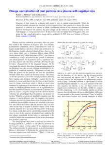 Charge neutralization of dust particles in a plasma with negative ions