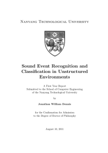 Sound Event Recognition and Classification in Unstructured