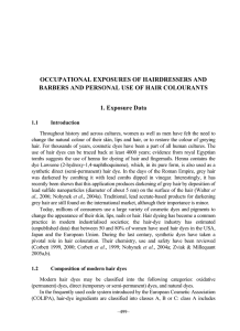 OCCUPATIONAL EXPOSURES OF HAIRDRESSERS AND