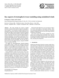 Key aspects of stratospheric tracer modeling using assimilated winds