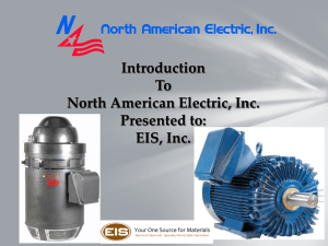 Introduction To North American Electric, Inc. Presented to: EIS, Inc.