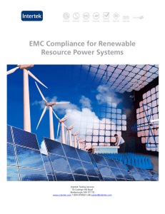EMC Compliance for Renewable Resource Power Systems