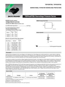 TISP4xx0T3BJ Overvoltage Protector Series