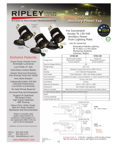 Ancillary Power Tap - Ripley Lighting Controls