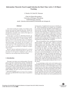 Information Theoretic Focal Length Selection for Real