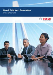 Bosch DCN Next Generation Data Brochure