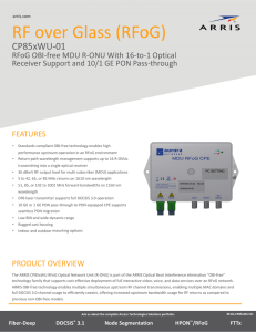 PDF CP85xWU-01 RFoG OBI‐Free MDU R‐ONU Data Sheet