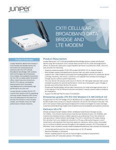 CX111 Cellular Broadband Data Bridge and LTE