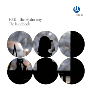 HSE - The Hydro way The handbook