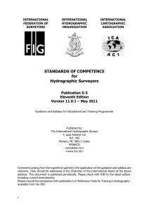 Standards of Competence for Hydrographic Surveyors