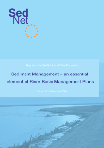 Sediment Management – an essential element of River
