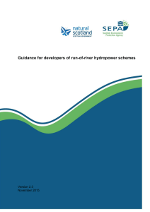 Guidance for developers of run-of-river hydropower schemes