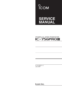 IC-756PORIII Service manual
