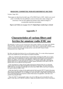 Characteristics of various filters and ferrites for amateur radio EMC use