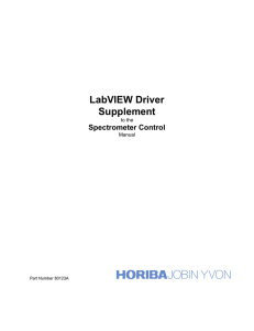 LabVIEW Driver Supplement to the Spectrometer Control Manual