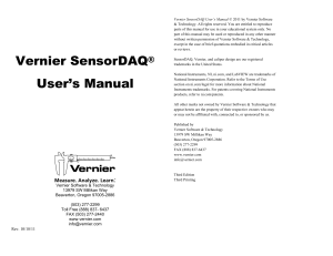Vernier SensorDAQ® User`s Manual