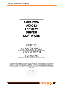 AMPLICON ADIO32 LabVIEW DRIVER SOFTWARE