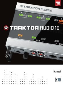 Traktor Audio 10 Manual English