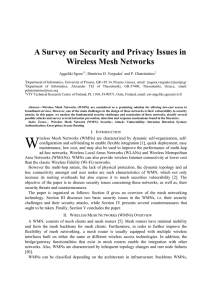 A Survey on Security and Privacy Issues in Wireless Mesh Networks