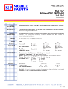 RUS-KIL® GALVANIZING COATINGS 10-7, 10-8