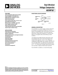 ADCMP567 Dual Ultrafast Voltage Comparator Data Sheet (REV. 0)