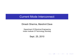 Current Mode Interconnect - Department of Electrical Engineering