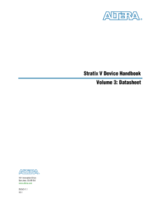 Stratix V Device Handbook, Volume 3: Datasheet