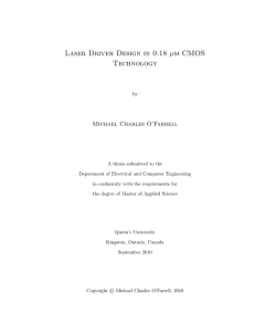 Laser Driver Design in 0.18 μm CMOS Technology