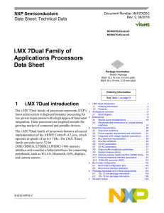 i.MX 7Dual Family of Applications Processors Data Sheet