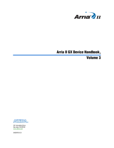 Arria II GX Device Handbook, Volume 3
