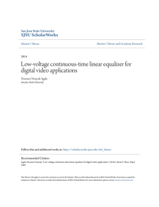 Low-voltage continuous-time linear equalizer for digital video