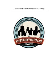 Research Guide to Minneapolis History