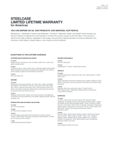 Steelcase Limited Lifetime Warranty for Americas