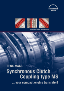 RENK-MAAG Synchronous Clutch Coupling Type MS Brochure
