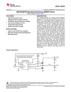 LM2725/LM2726 High Speed Synchronous