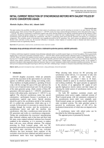 INITIAL CURRENT REDUCTION OF SYNCHRONOUS MOTORS