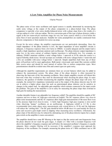 A Low Noise Amplifier for Phase Noise Measurements